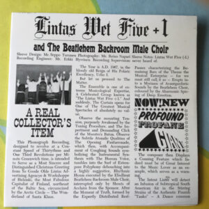 The Lintas Wet Five + 1 & The Beatlehem Backroom Male Choir: Lintas Wet Five + 1 And The Beatlehem Backroom Male Choir