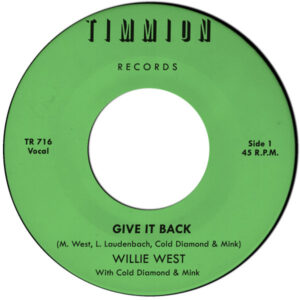 Willie West With Cold Diamond & Mink: Give It Back