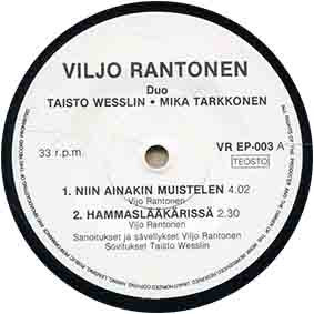 Viljo Rantonen: Niin Ainakin Muistelen